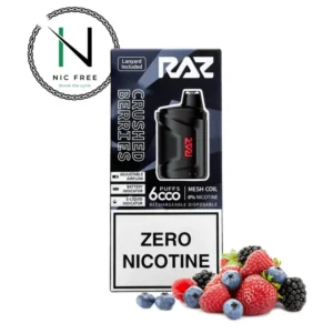 Crushed Berries - Raz Zero Nicotine disposable vape