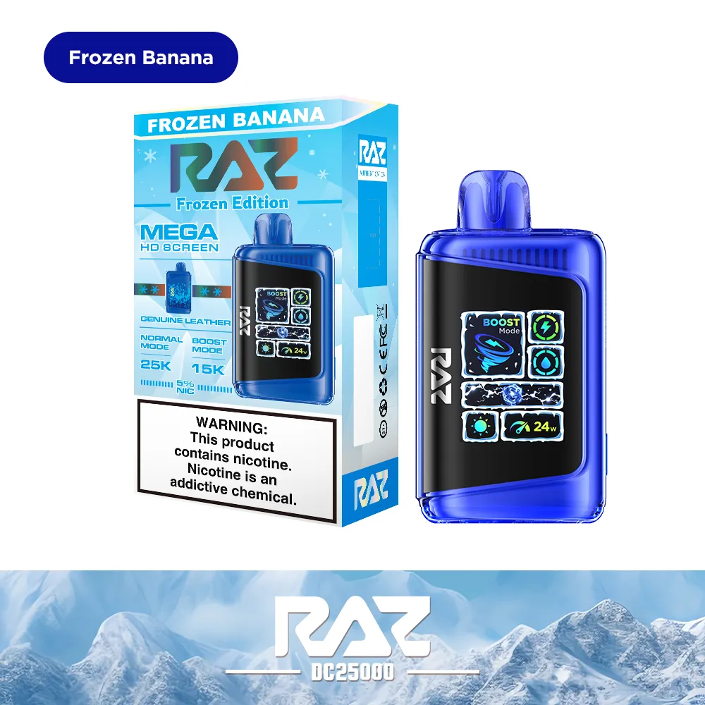 Frozen-Banana.webp Frozen Banana - Raz Frozen Edition disposable vape