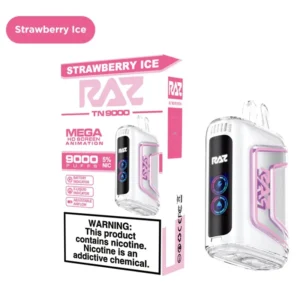 Strawberry Ice - Raz TN9000 disposable vape