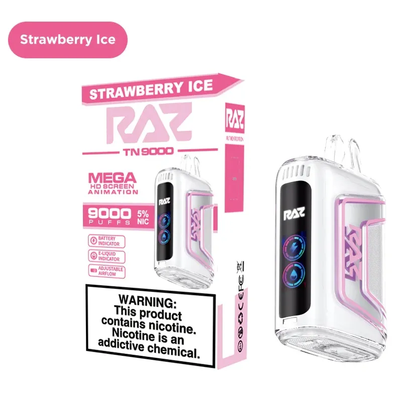 Strawberry-Ice.webp Strawberry Ice - Raz TN9000 disposable vape