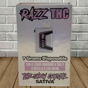 The Snow Crystal - Razz THC disposable vape
