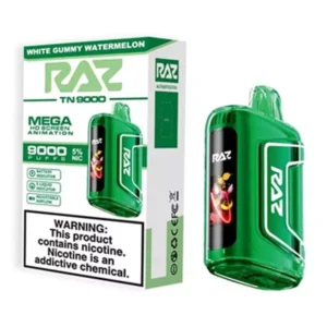 WHITE GUMMY WATERMELON - Raz TN9000 disposable vape